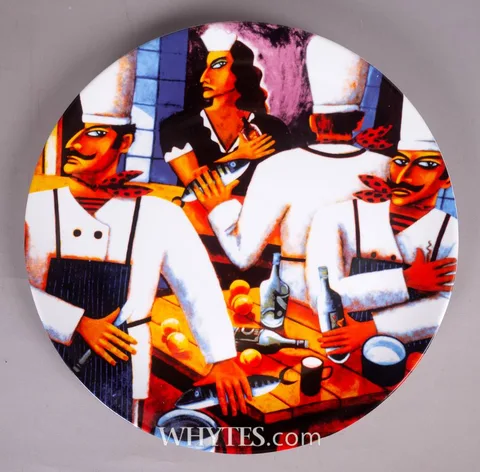 Graham Knuttel, HELL'S KITCHEN, 2010, printed fine porcelain plate; (no. 21 from an edition of 500)