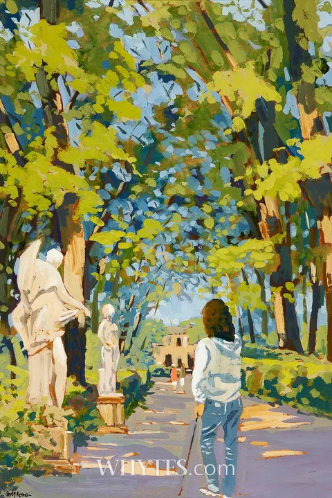 Alex McKenna, THE WINTER GARDENS, oil on board