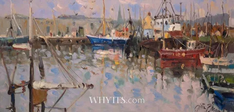 Liam Treacy, THE HARBOUR, ARKLOW, oil on canvas