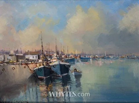 Norman J. McCaig, TYING UP, HOWTH, COUNTY DUBLIN, oil on canvas board