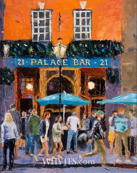 Peter 'Metcalfe' O'Connor, PALACE BAR, DUBLIN, oil on canvas