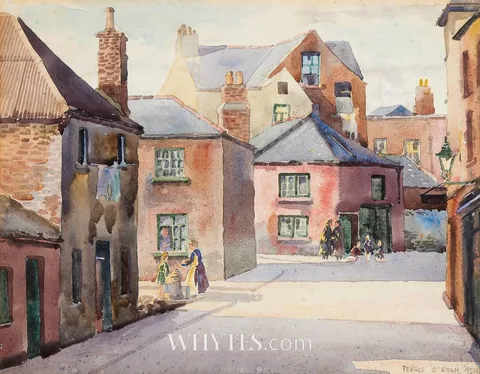 Fergus O'Ryan, MONTAGUE PLACE, HARCOURT STREET, DUBLIN, 1943, watercolour