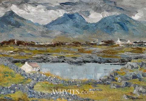 Fergus O'Ryan, GREGDUFF LAKE, ROUNDSTONE, CONNEMARA, oil on canvas