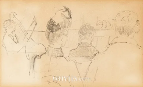 Sarah Purser, SEATED LADY, pencil