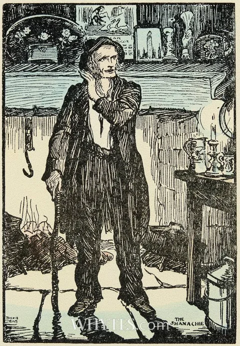 Jack Butler Yeats, THE SHANACHIE, hand-coloured Cuala Press print