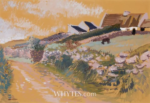 Bea Orpen, FARM ON KERRY HEAD, gouache