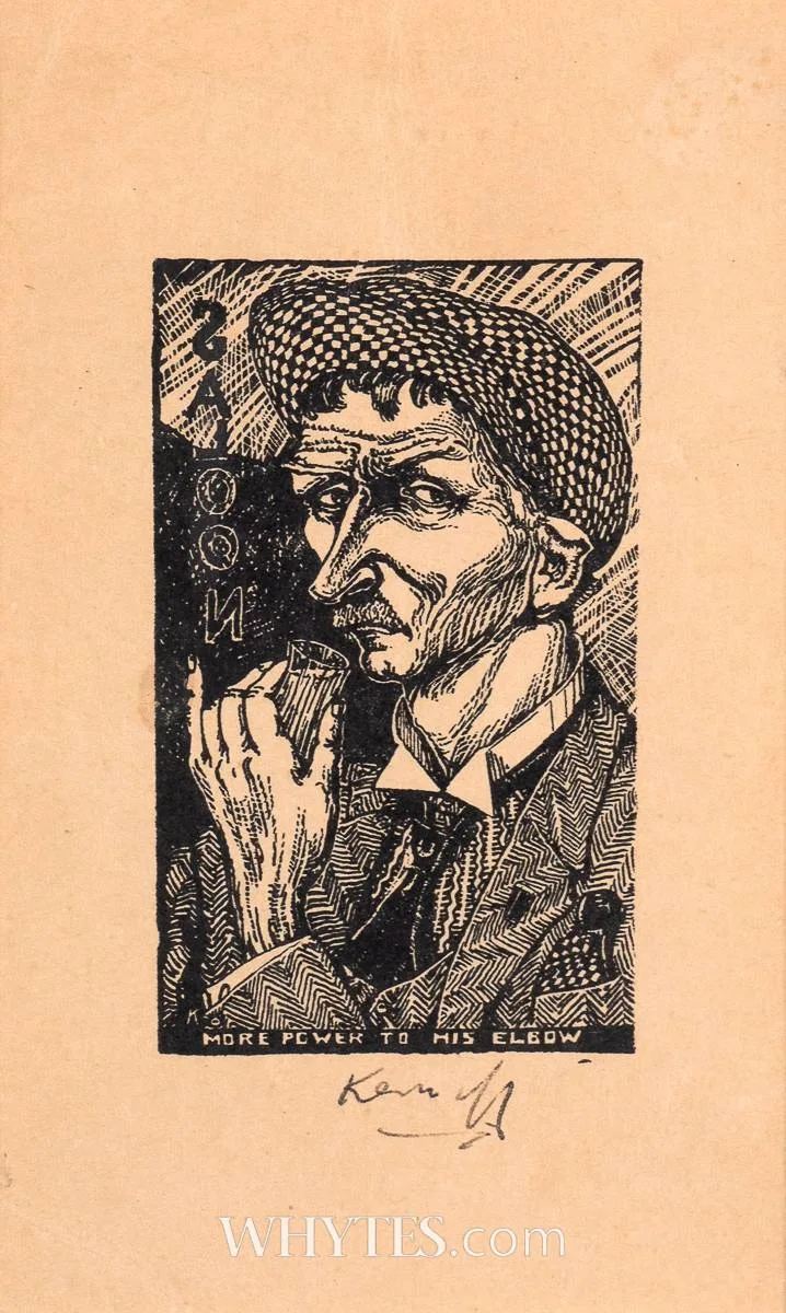 Harry Kernoff, MORE POWER TO HIS ELBOW, lithograph
