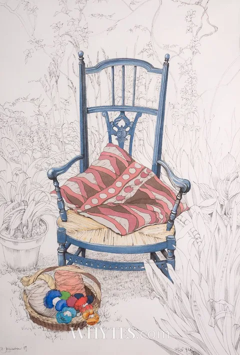 Patricia Jorgensen, GARDEN CHAIR, 1989, pen and watercolour