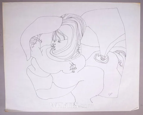 Piet Sluis, SKETCHES [SET OF 25], pen and ink; (25); (unframed)