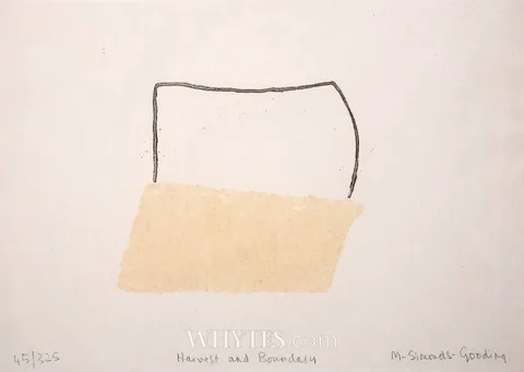 Maria Simonds-Gooding, HARVEST AND BOUNDARY, etching with aquatint and embossing on Indian hand-made paper; (no. 273 from an edition of 325); (unframed)