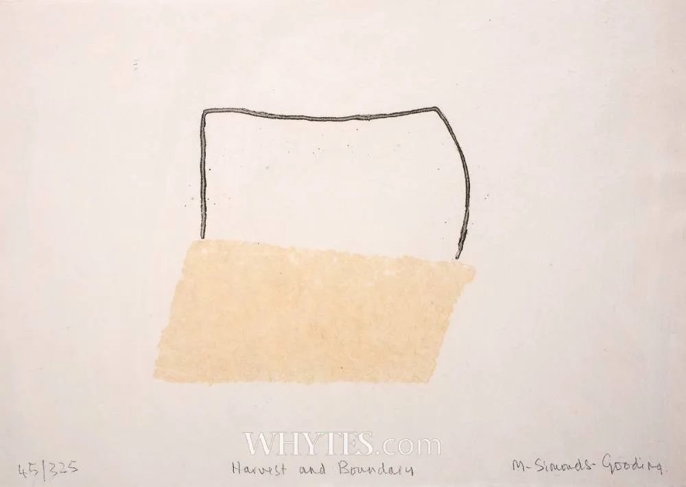Maria Simonds-Gooding, HARVEST AND BOUNDARY, etching with aquatint and embossing on Indian hand-made paper; (no. 273 from an edition of 325); (unframed)