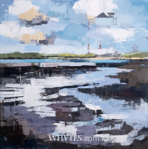 Bridget Flinn, SANDYMOUNT STRAND, DUBLIN, acrylic on canvas