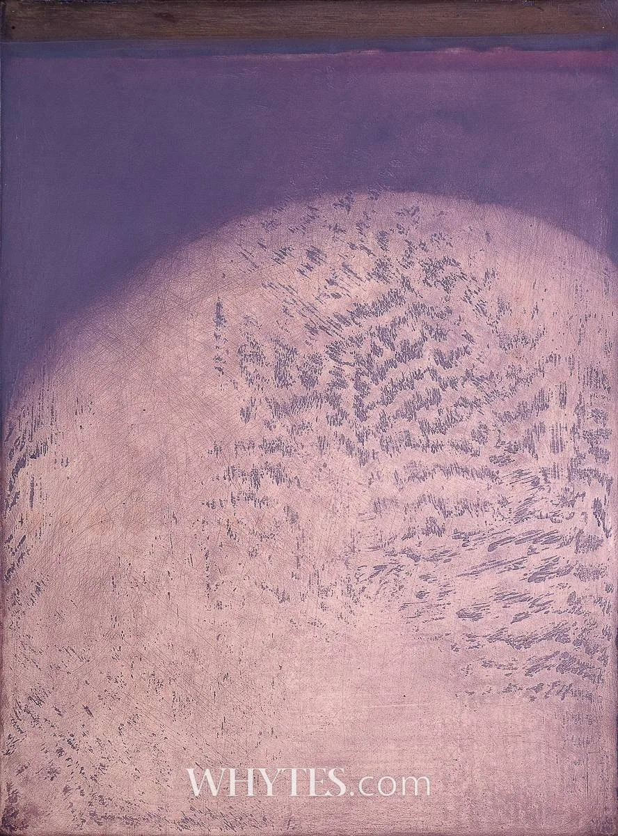 Matthew Mitchell, ERRATIC, 2017, gesso, limestone marl, brown clay and oil on canvas