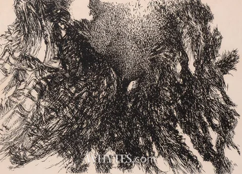Paul Mosse, WATERHEN, 1983, etching; (no. 2 from an edition of 25)