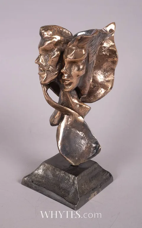 Yves Lohe, ENTWINED FACES, bronze
