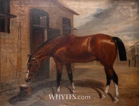 Benjamin Cam Norton, PORTRAIT OF MILITARY HORSE, 1874, oil on canvas