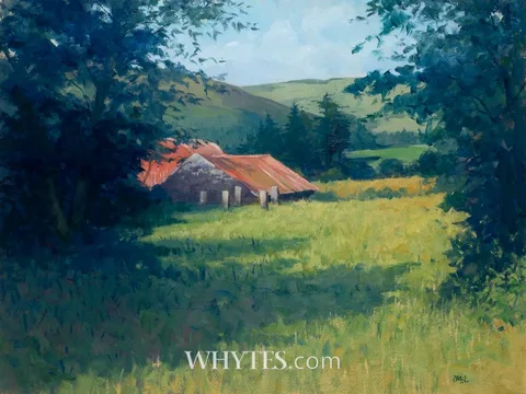 Brett McEntagart, VIEW THROUGH THE HAGGARD, GLENASMOLE, DUBLIN MOUNTAINS, oil on board