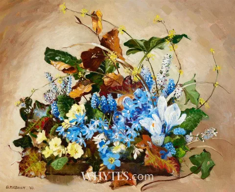 Geraldine O'Brien, STILL LIFE WITH FLOWERS, 1960, oil on canvas