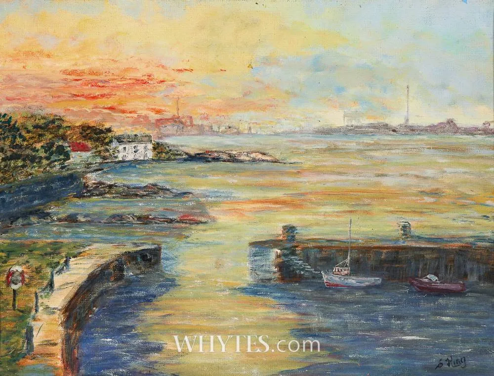 B King, BULLOCK HARBOUR, DALKEY, oil on canvas