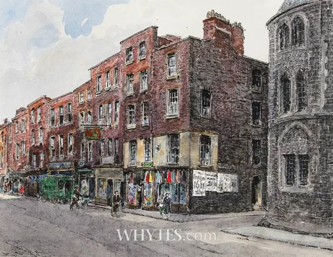 Flora Mitchell, HIGH STREET, DUBLIN, 1955, watercolour and ink