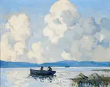 Paul Henry, DAPPING ON LOUGH MASK, COUNTY MAYO