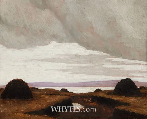 Paul Henry, A BOG BY THE SEA, circa 1915-17, oil on panel