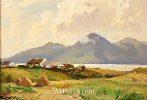 MOURNE MOUNTAINS by Frank McKelvey, c.1928, oil on board, sold May 2026