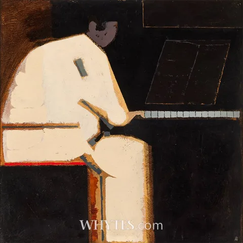 Colin Middleton, K AT THE PIANO, 1969, oil on board