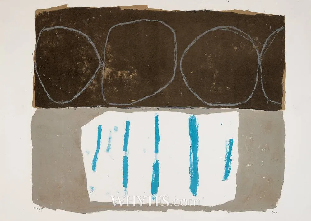 ARRAN by William Scott, 1960, lithograph; (no. 41from an edition of 50), sold May 2026