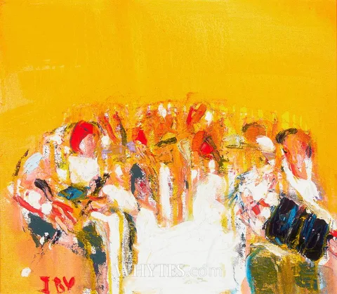 John B. Vallely, SESSION PLAYERS, oil on canvas