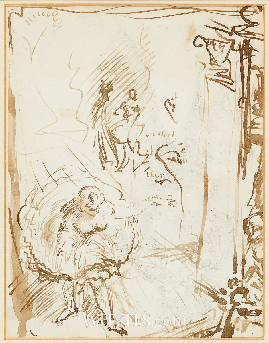 DANCER ON STAGE by William Orpen, pen and wash, sold May 2026