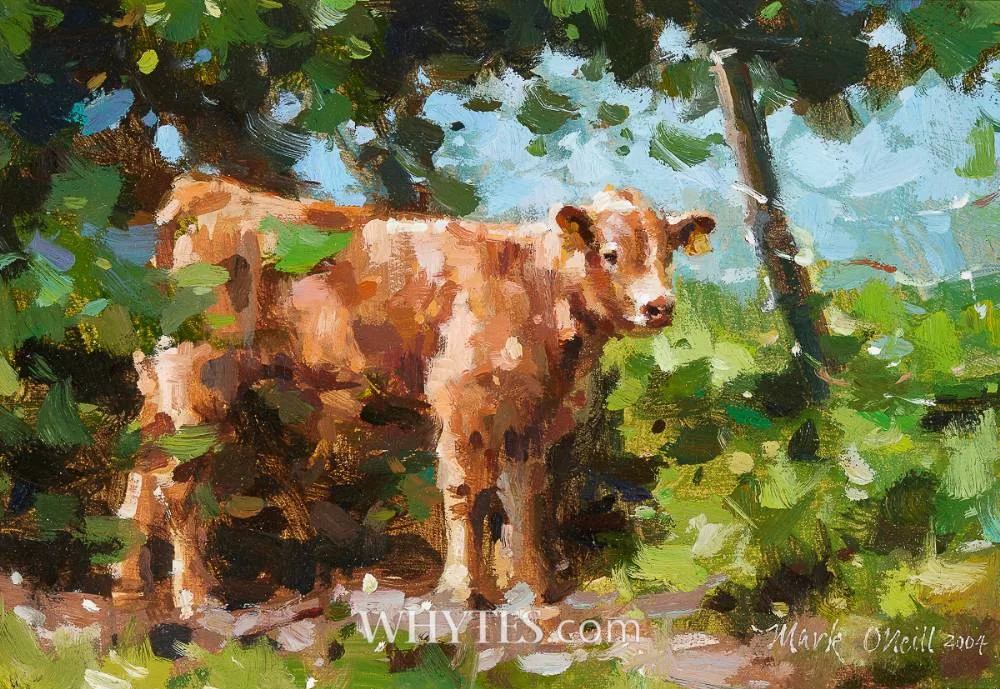 COW by Mark O'Neill, 2004, oil on board, sold May 2026
