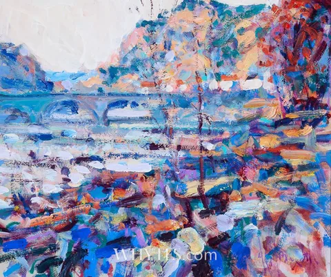 Arthur K. Maderson, SEPTEMBER EVENING, ANDUZE, MIDI, FRANCE, oil on board