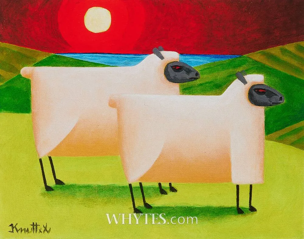 SHEEP by Graham Knuttel, 2017, print; (no 694 from an edition of 5000), sold Mar 2026