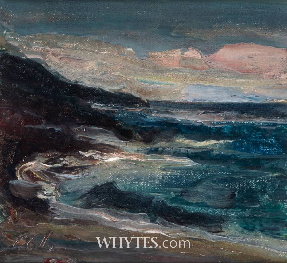 Peter Collis, SEASHORE VIEW, oil on canvas board