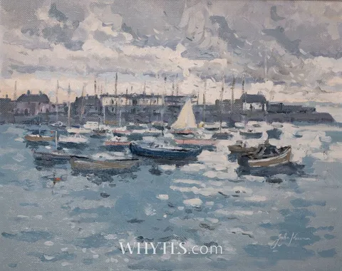 John Kirwan, WEST PIER, HOWTH, COUNTY DUBLIN, oil on canvas board