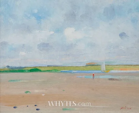 James Nolan, MALAHIDE ESTUARY, DUBLIN, oil on canvas board