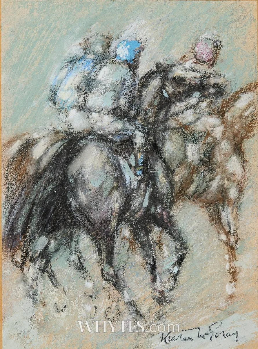RETURNING TO PADDOCK by Kieran McGoran, pastel, sold Mar 2026