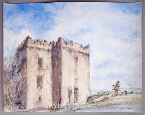 Thomas Ryan, DUNDRUM CASTLE, 2010, watercolour and pencil; (unframed)