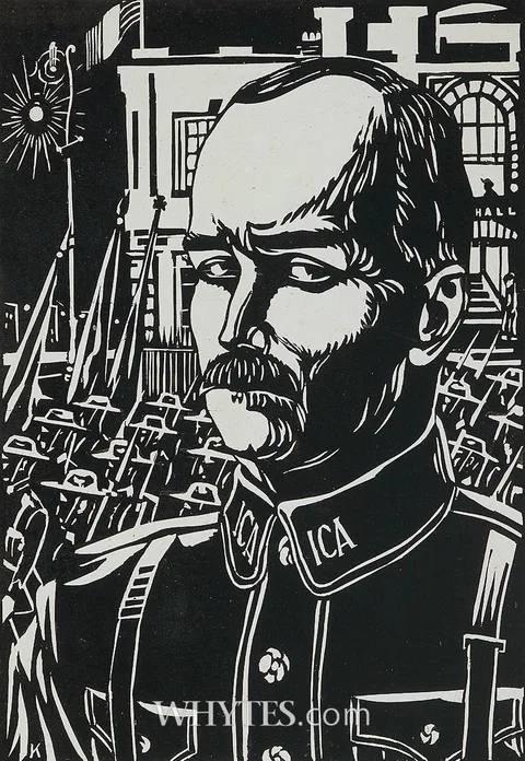 Harry Kernoff, JAMES CONNOLLY, LIBERTY HALL, DUBLIN (EXECUTED 1916), woodcut