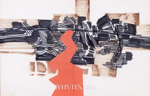 TOREADOR by George Campbell, mixed media with collage element, sold Mar 2026