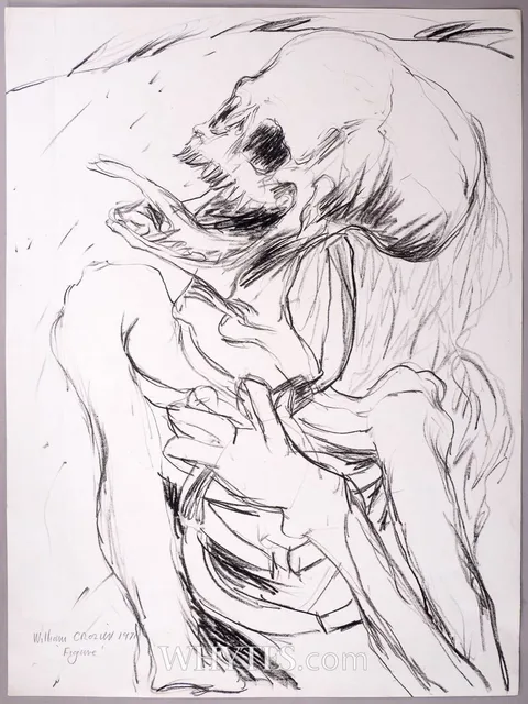 FIGURES, 1971 (A PAIR) by William Crozier, charcoal; (2); (unframed), offered Mar 2026