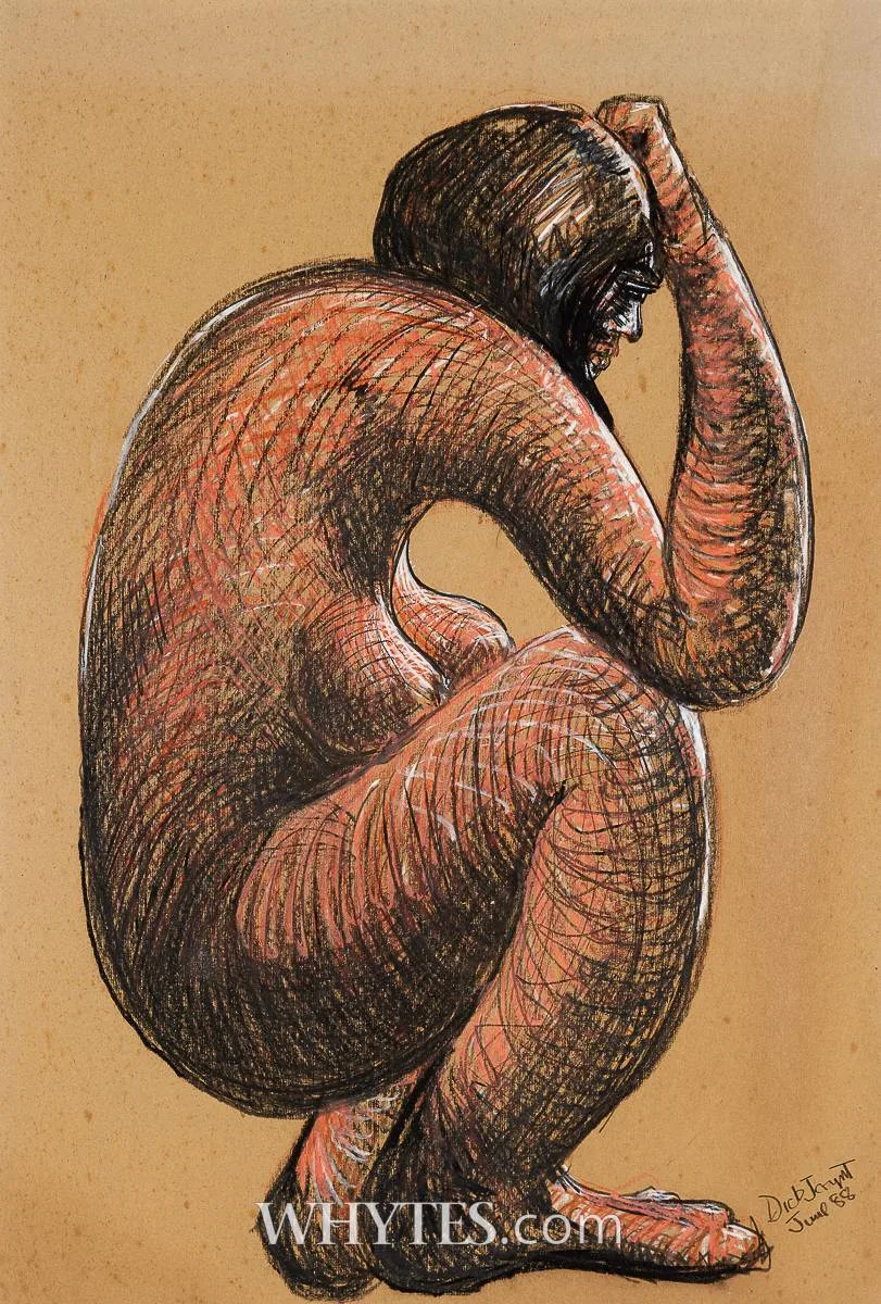 NUDE STUDY by Dick Joynt, 1988, pastel, offered Mar 2026