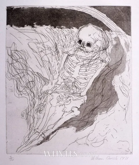 FIGURE and LANDSCAPE, 1971 (A PAIR) by William Crozier, etching; (2); (first, no. 2 from an edition of 30); (second, no. 4 from an edition of 30); (unframed), sold Mar 2026