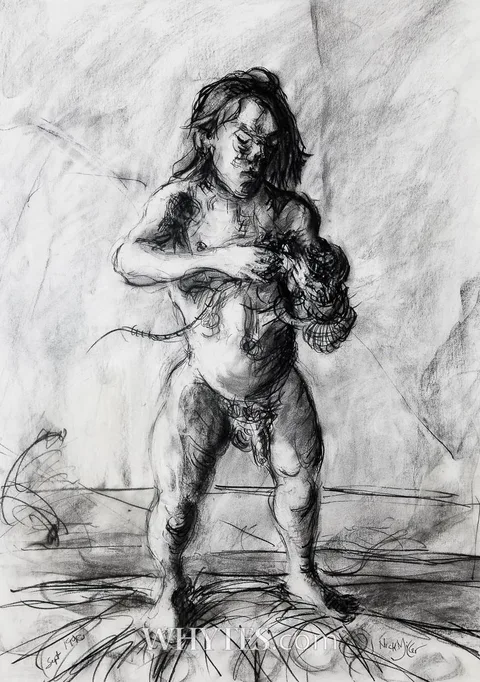 Nick Miller, CORBAN WALKER, 1990, charcoal