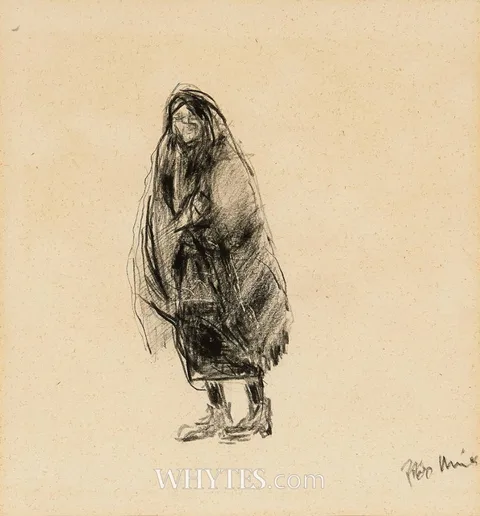 Patrick Collins, CONNEMARA WOMAN, 1963, charcoal