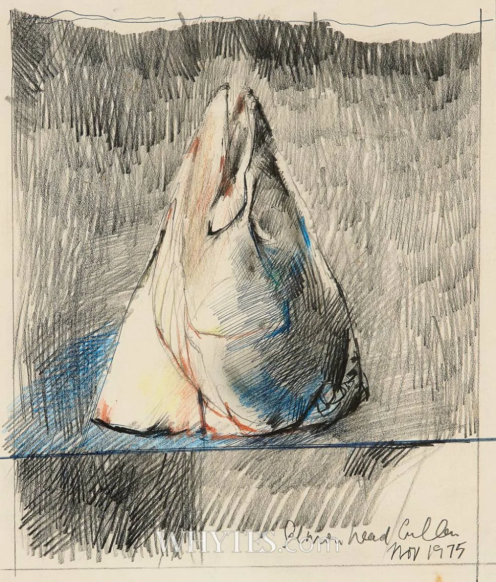 Michael Cullen, SALMON HEAD, 1975, pastel