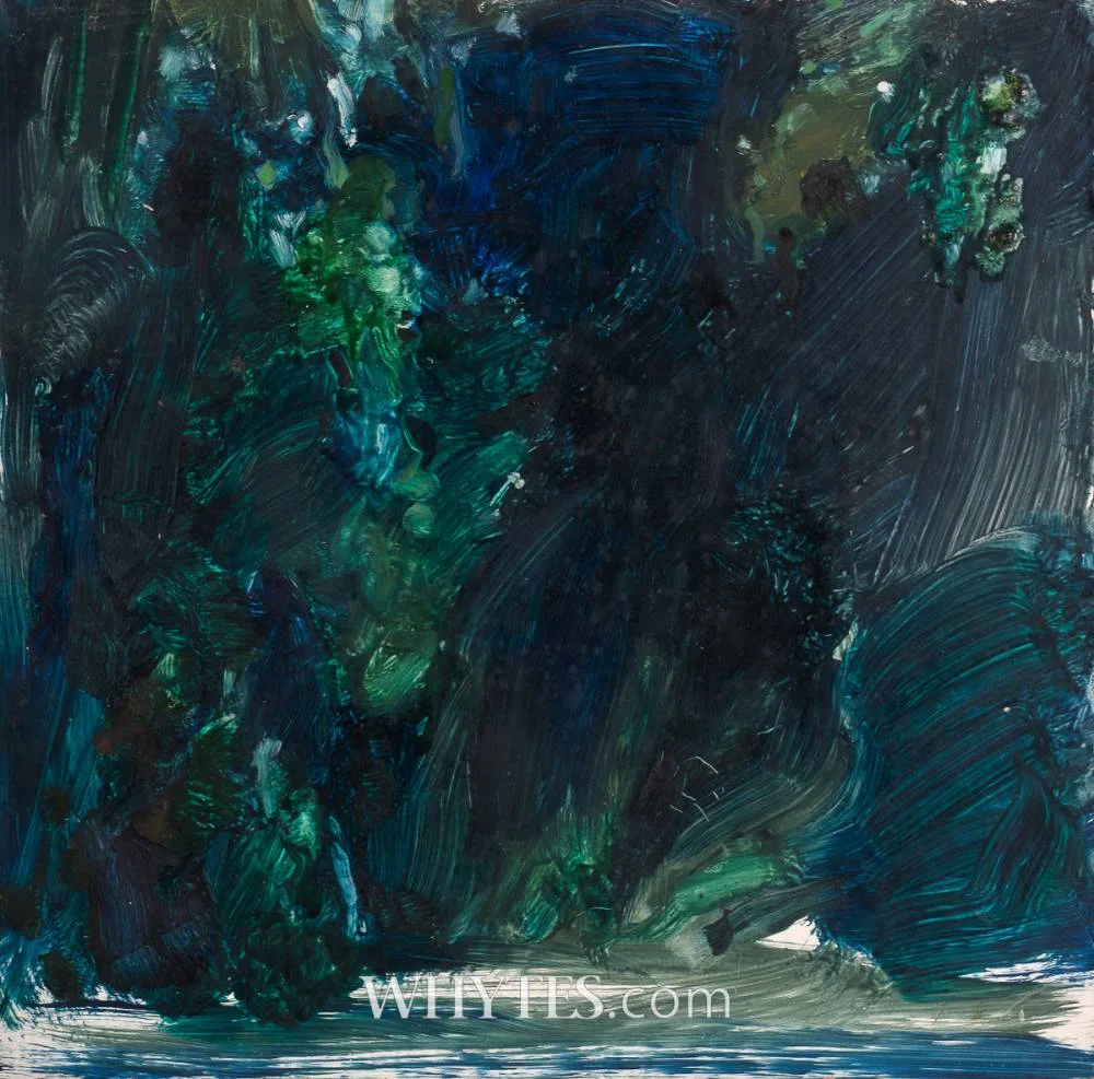 DEEP FOREST by Barrie Cooke, 1976, oil on board, sold Mar 2026
