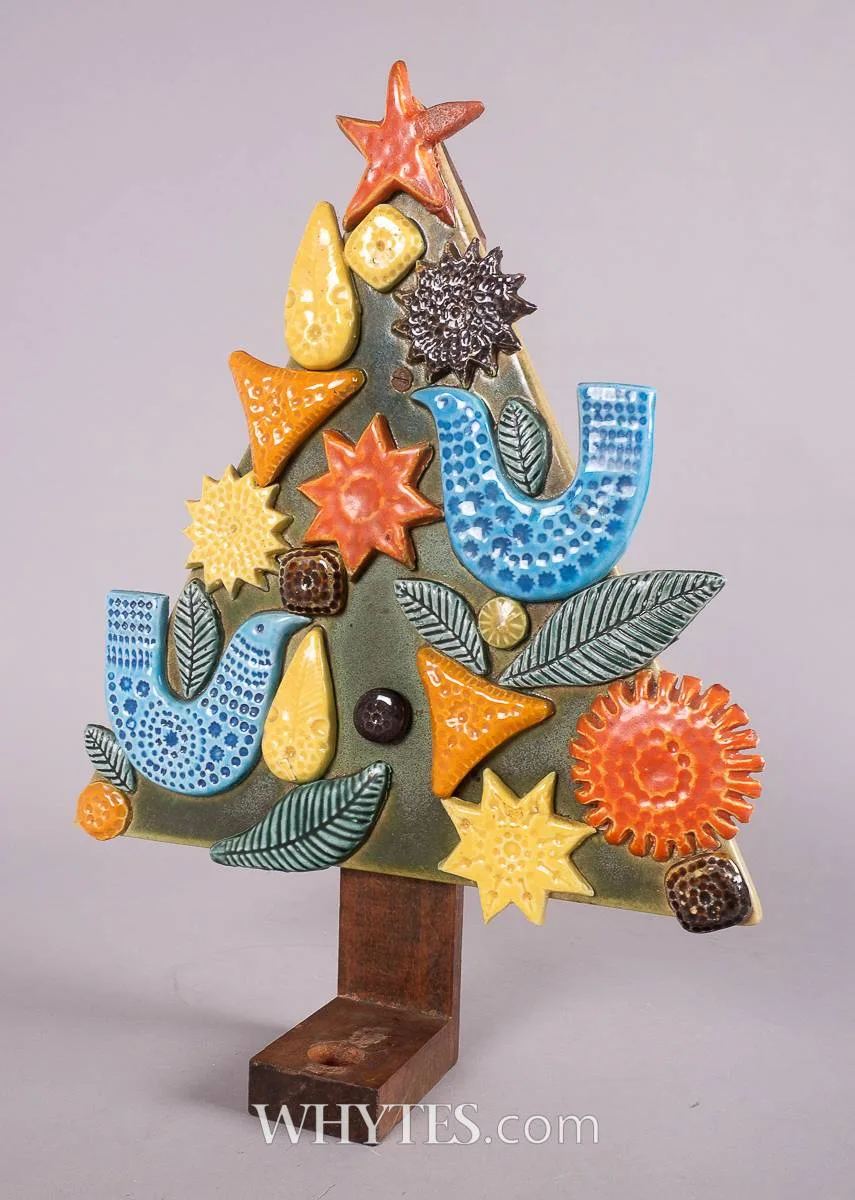 CHRISTMAS TREE CANDLESTICK by John Ffrench, 1965, ceramic, sold Mar 2026
