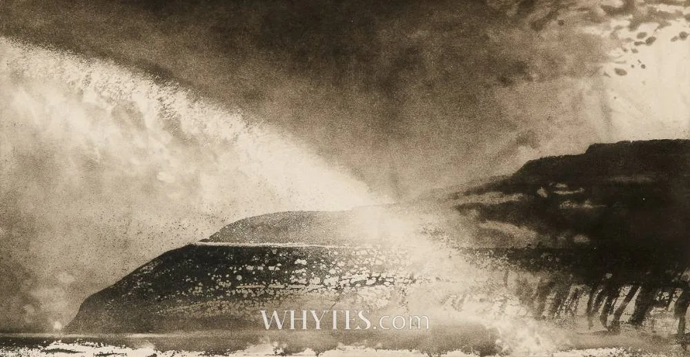 BLACK HEAD FROM INISHEER by Norman Ackroyd, 2001, etching; (no. 57 from an edition of 90), sold Mar 2026